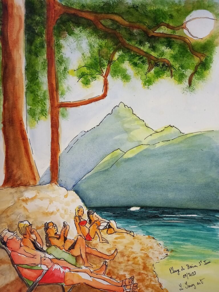 aquarelle de Brison Saint Innocent Savoie 09 23